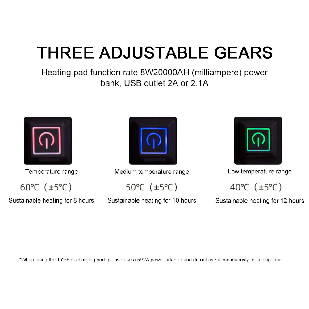 Type-C USB Heated Camping Sleeping Bag